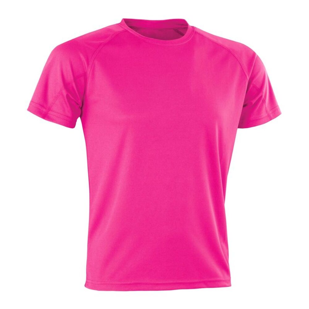 Spiro Mens Aircool T-Shirt / Flo Pink